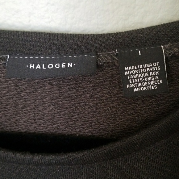 Halogen Romantic Flirty Workplace Siren gray ruffle front sweater dress large - Picture 4 of 7